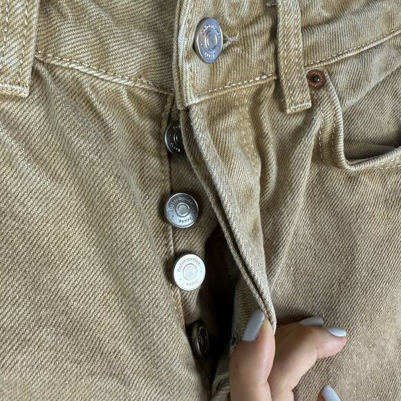 Reformation Jeans Women 24 (24x28) Cynthia High Rise Straight Brown Vtg Marzipan - Picture 5 of 16